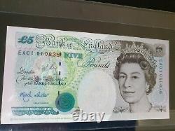2 X Five Pound Banknotes EA01