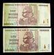 2 pcs x Zimbabwe 50 Trillion Dollar banknotes/AA/2008-collectible currency