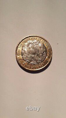 £2 pound coin extremely rare 1666 The Great Fire of London 2016