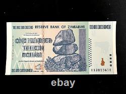 2 x ZIM Zimbabwe 100 Trillion Banknote AA/2008, P-91, Crisp Uncirculated