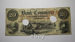 $20 1856 Savannah Georgia GA Obsolete Currency Bank Note Bill Bank of Commerce