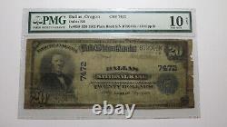 $20 1902 Dallas Oregon OR National Currency Bank Note Bill Ch. #7472 VG10 PMG