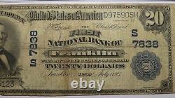 $20 1902 Franklin Texas TX National Currency Bank Note Bill Ch. #7838 VG10 PMG