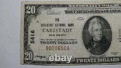 $20 1929 Carlstadt New Jersey NJ National Currency Bank Note Bill Ch. #5416 VF