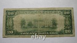 $20 1929 Christiana Pennsylvania PA National Currency Bank Note Bill! #7078 FINE