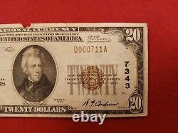 $20 1929 Girard Pennsylvania PA National Currency Bank Note Bill Ch. #7343