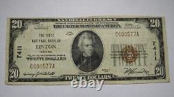 $20 1929 Linton Indiana IN National Currency Bank Note Bill Ch. #7411 VF+