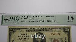 $20 1929 Okmulgee Oklahoma OK National Currency Bank Note Bill Ch. #6241 F15