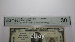 $20 1929 Roseburg Oregon OR National Currency Bank Note Bill Ch. #9423 VF30 PMG