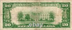 $20 1929 Salem New Jersey NJ National Currency Bank Note Bill Charter #1326