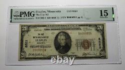 $20 1929 Staples Minnesota MN National Currency Bank Note Bill Ch #8523 F15 PMG