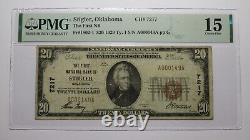$20 1929 Stigler Oklahoma OK National Currency Bank Note Bill Ch #7217 F15 PMG