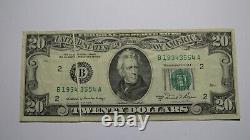 $20 1981-A Gutter Fold Error Federal Reserve Bank Note Currency Bill Very Fine+