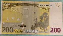200 euro banknote 2002 Prefix-X Germany Draghi Sign and Duisenberg sign