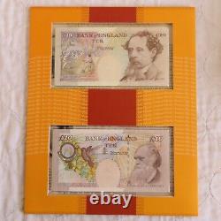 2000 Lowther Dickens And Darwin £10 Uncirculated Banknote Twin Set C157