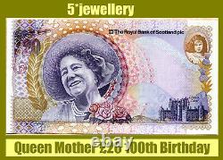 2000 Queen Mother royal bank of scotland £20 pound banknote 100th birthday UNC