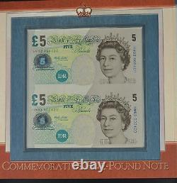 2002 Royal Celebration 2x £5 Hm02/hm03 Banknote Minisheet Presentation Pack C169