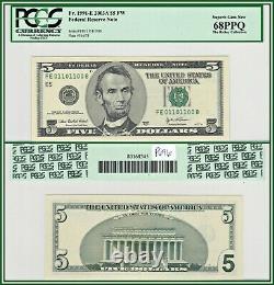 2003A True Binary Fancy $5 Richmond FRN Bank Note PCGS 68 PPQ Superb Gem Unc New