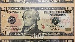 2004a $10 Atlanta Star Sheet Of 4 Banknotes, Pcgs Superb Gem New 68 Ppq
