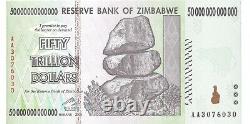 2008 ZIMBABWE 3 x 50 TRILLION DOLLARS BANKNOTES CONSECUTIVE NUMBERS RHODESIA UNC