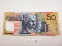 2016 Australian 50 Dollar $50 Note Prefix-AA-16 903880 Slightly used + clean