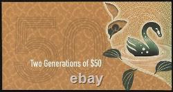 2018 Reserve Bank of Australia Two Generations of $50 in Presentation Folder