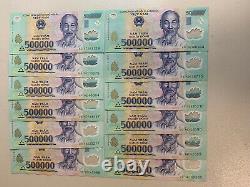 25 Million Vietnamese Dong. 500000 x 50 Vietnam Vnd Cir Banknotes. Buy 500,000 H