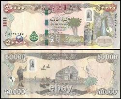 2x 50000 New Iraqi Dinars Note 2020 with New Security Features IRAQ DINAR