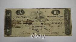 $3 1823 Providence Rhode Island RI Obsolete Currency Bank Note Bill Eagle Bank