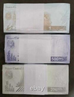 300 Pcs Venezuela 200 Mil, 500 Mil, 1 Million Bolivares Banknotes 2020 Unc Set
