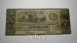 $5 1836 Frankfort Maine ME Obsolete Currency Bank Note Bill! Frankfort Bank RARE