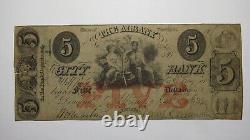 $5 1863 Albany New York NY Obsolete Currency Bank Note Bill Albany City Bank