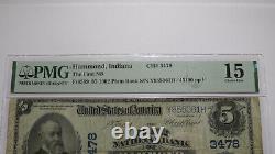 $5 1902 Hammond Indiana IN National Currency Bank Note Bill Ch. #3478 F15 PMG