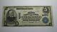 $5 1902 Hempstead New York NY National Currency Bank Note Bill Ch. #4880 VF RARE
