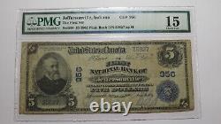 $5 1902 Jeffersonville Indiana IN National Currency Bank Note Bill #956 F15 PMG