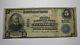 $5 1902 Pearisburg Virginia VA National Currency Bank Note Bill! Ch. #8091 RARE