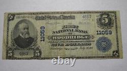 $5 1902 Woodridge New York NY National Currency Bank Note Bill Ch. #11059 RARE