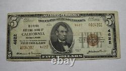 $5 1929 California Pennsylvania PA National Currency Bank Note Bill Ch. #4622