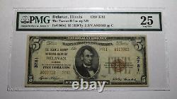 $5 1929 Delavan Illinois IL National Currency Bank Note Bill Ch. #3781 VF25 PMG