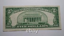 $5 1929 Hackensack New Jersey NJ National Currency Bank Note Bill Ch. #12014 VF