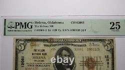 $5 1929 Helena Oklahoma OK National Currency Bank Note Bill Ch #12081 VF25