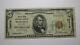 $5 1929 Muskogee Oklahoma OK National Currency Bank Note Bill Ch. #12918 FINE+