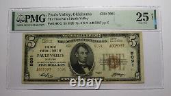 $5 1929 Pauls Valley Oklahoma OK National Currency Bank Note Bill Ch. #5091 VF25