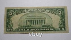 $5 1929 Reedsville Pennsylvania PA National Currency Bank Note Bill Ch. #4538 VF