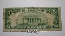 $5 1929 Waynesboro Pennsylvania PA National Currency Bank Note Bill Ch. #5832