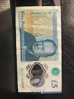 £5 Note With ALIII1 55267