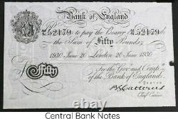 £50 Nazi Bernhard Banknote Bank of England Catterns 1930 Unc RARE Portals Notch