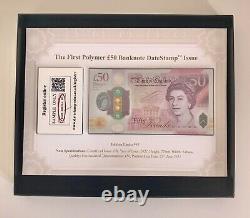£50 Polymer Banknote DateStampT New First Day Of Issue