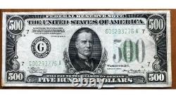 500 Dollar Bill 1934 Federal Reserve Note G Bank Of Chicago A Series