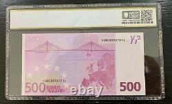 500 EURO European Union 2002 Banknote GERMANY P14x GRADED 64 UNC Trichet